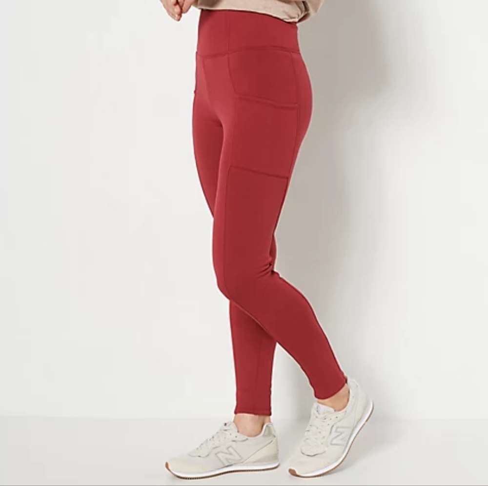 ZUDA fleece lined leggings Dark Berry - Picture 1 of 2
